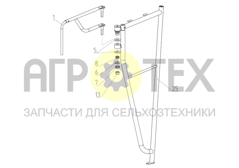 Чертеж Кронштейн зеркала (101.04.03.010-01)